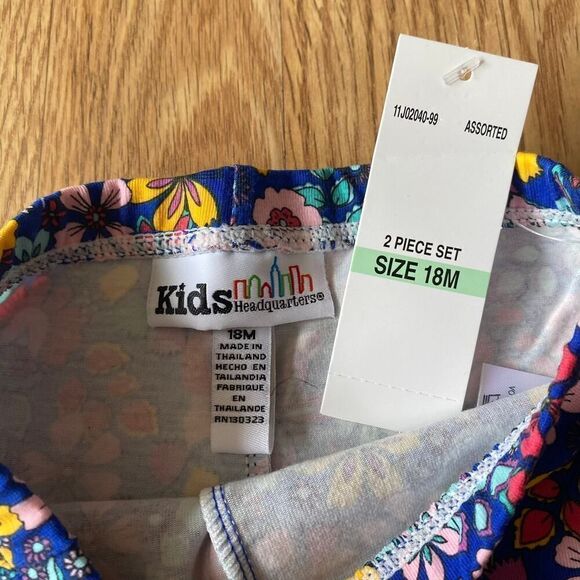 Kids Headquarters Flower Fox Long Sleeve 2 Piece Set Yellow Blue 18 Months - Picture 8 of 10